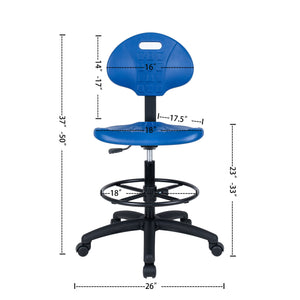 18" Deluxe Polyurethane Drafting Lab Stool Chair Nylon