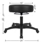 15" Table Height Adjustable All-Purpose Stool (Standard Caster)