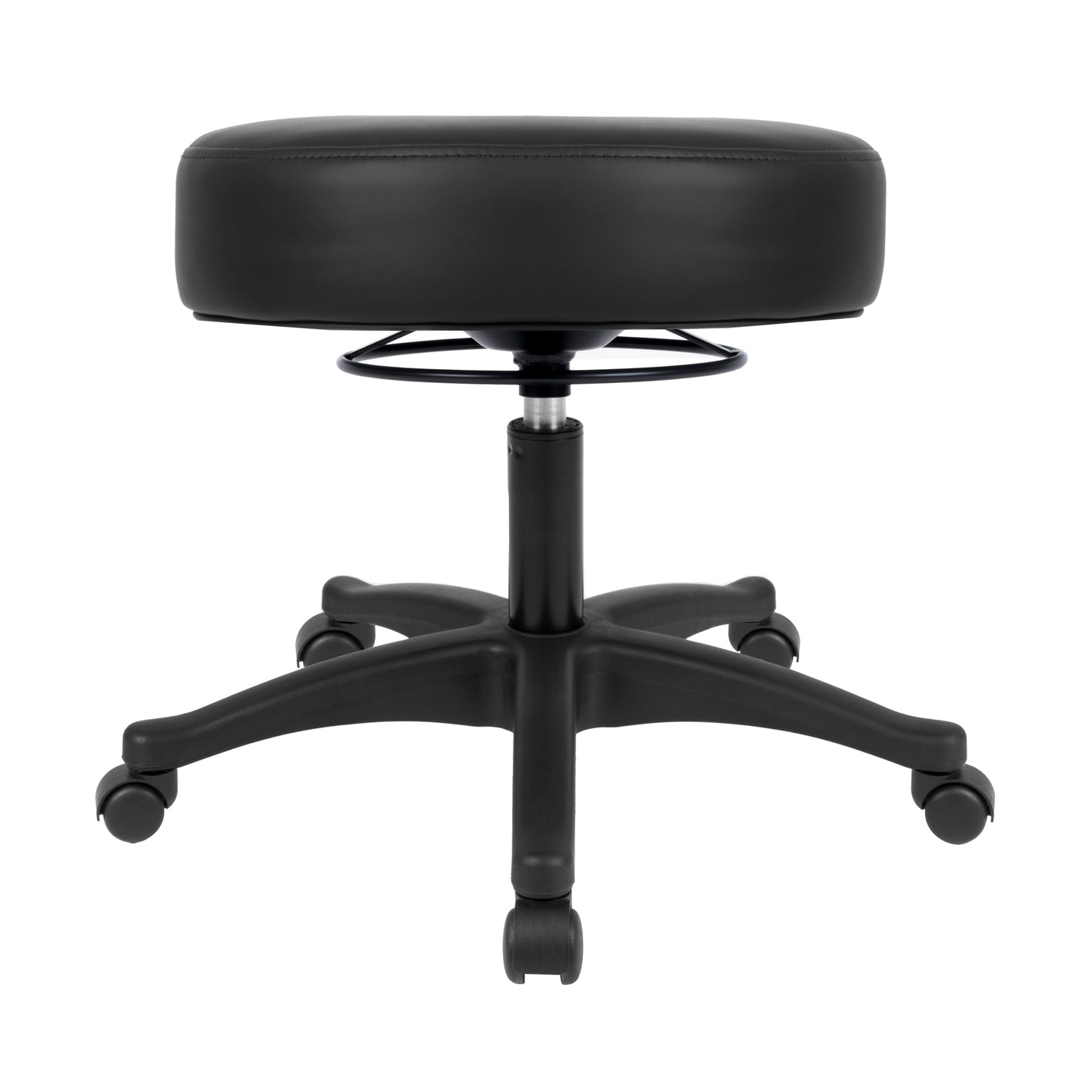 17" Black Table Height Adjustable All-Purpose Stool (Standard Caster)