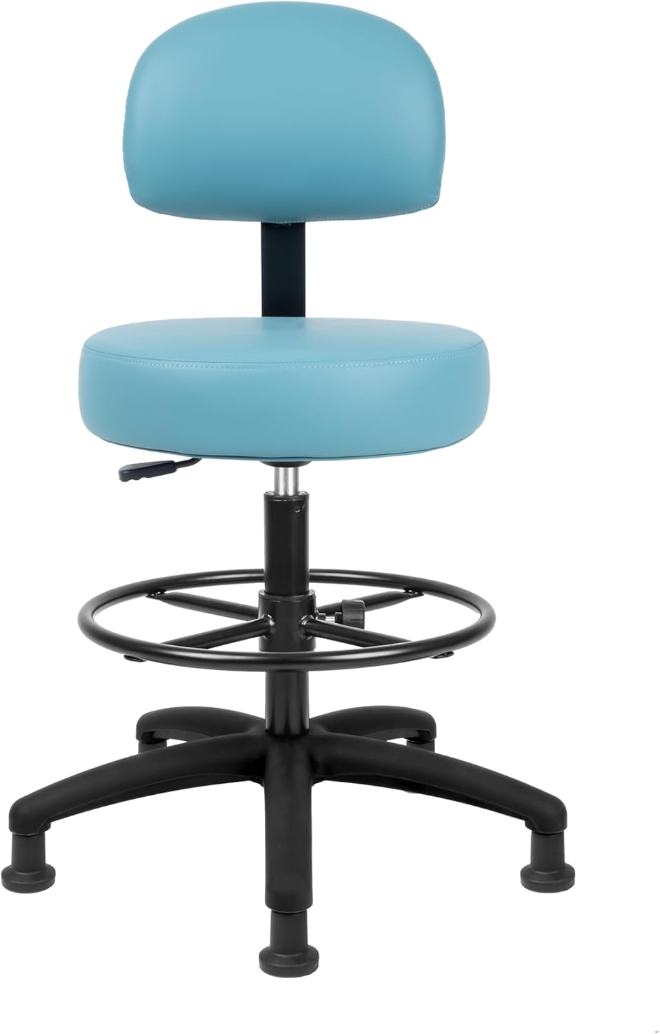 Tall Bench Height Blue Multi-Purpose Medical Spa Drafting Stool (Glide)