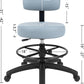Med. Bench Height Grey Multi-Purpose Medical Spa Drafting Stool (Standard Caster)