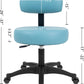Table Height Blue Multi-Purpose Medical Spa Drafting Stool (Self-Braking Caster)