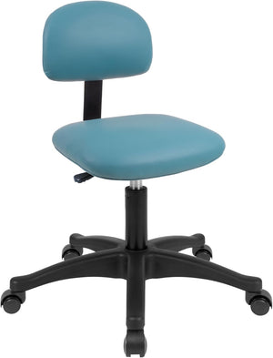 Table Height Blue Multi-Purpose Chair (Self-Braking Caster)