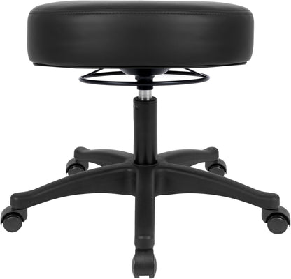 17" Black Table Height Adjustable All-Purpose Stool (Self Brake Caster)