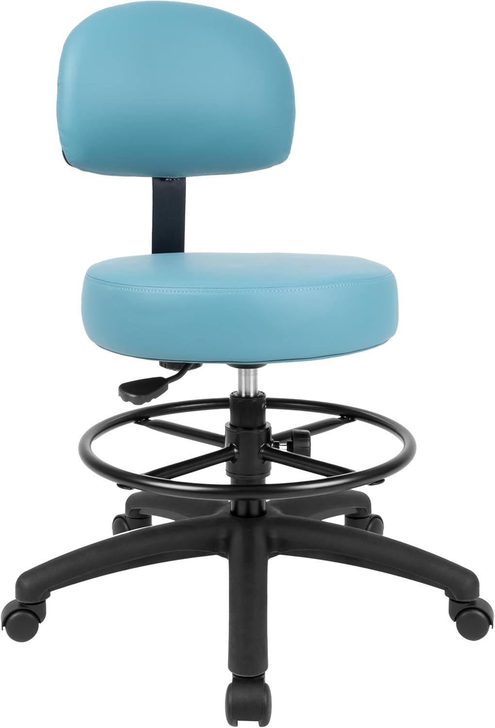 Med. Bench Height Blue Multi-Purpose Medical Spa Drafting Stool (Standard Caster)