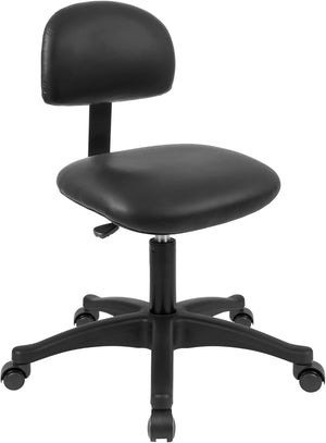 Table Height Black Multi-Purpose Chair (Self-Braking Caster)