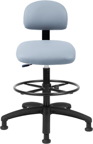 Tall Bench Height Grey Multi-Purpose Drafting Chair (Glide)