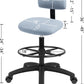 Tall Bench Height Grey Multi-Purpose Drafting Chair (Self-Braking Caster)