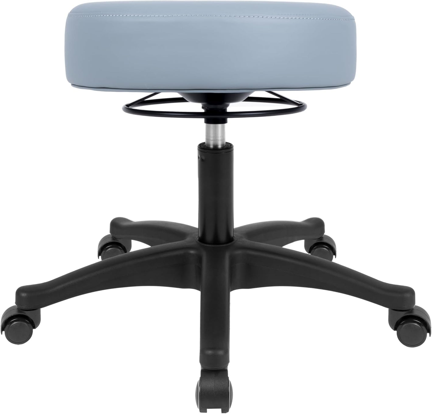 15" Gray Table Height Adjustable All-Purpose Stool (Self Brake Caster)