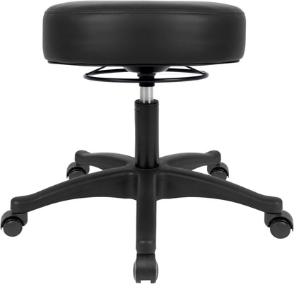 15" Black Table Height Adjustable All-Purpose Stool (Self Brake Caster)