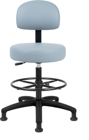 Tall Bench Height Grey Multi-Purpose Medical Spa Drafting Stool (Glide)