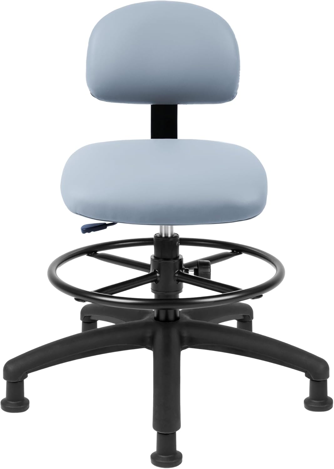 Med. Bench Height Grey Multi-Purpose Drafting Chair (Glide)
