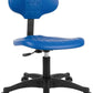 Deluxe Polyurethane Lab Stool Chair, 5" Adjustable Table Height, Heavy Duty, Blue (Self-Braking)