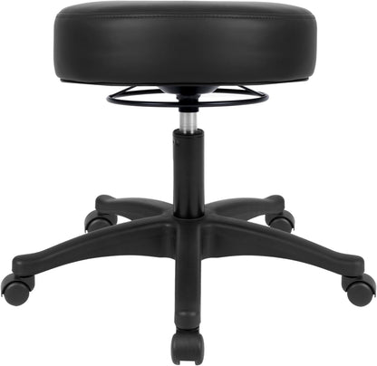 15" Black Table Height Adjustable All-Purpose Stool (Standard Caster)