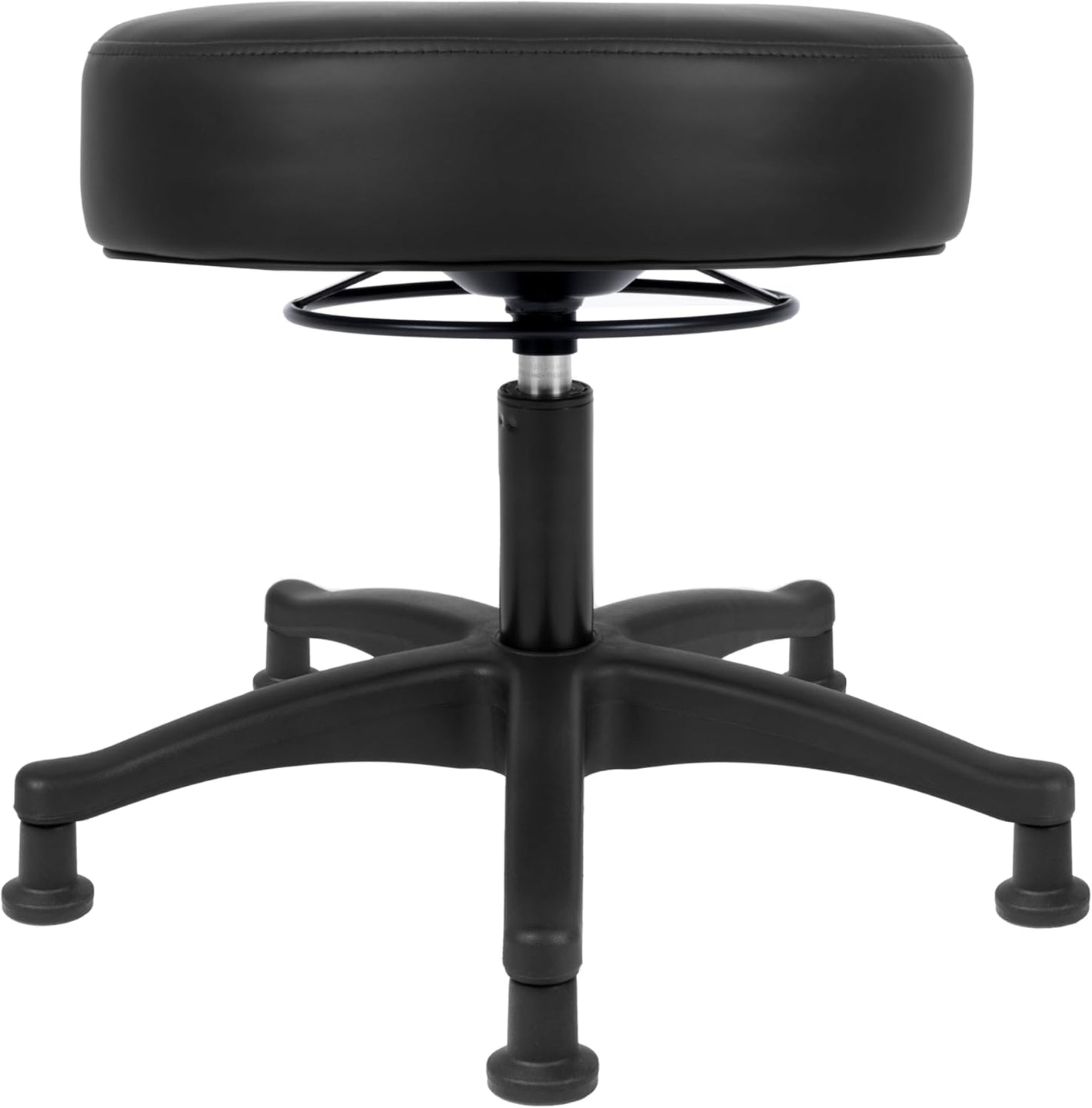 17" Black Table Height Adjustable All-Purpose Stool (Glide)