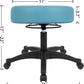 17" Blue Table Height Adjustable All-Purpose Stool (Standard Caster)