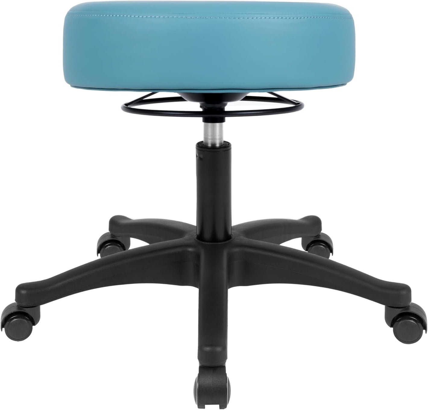 15" Blue Table Height Adjustable All-Purpose Stool (Self Brake Caster)