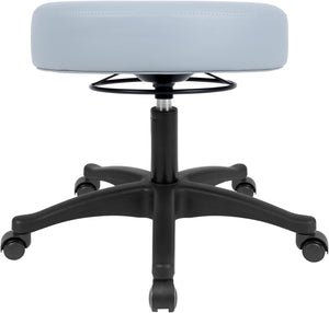 17" Gray Table Height Adjustable All-Purpose Stool (Self Brake Caster)