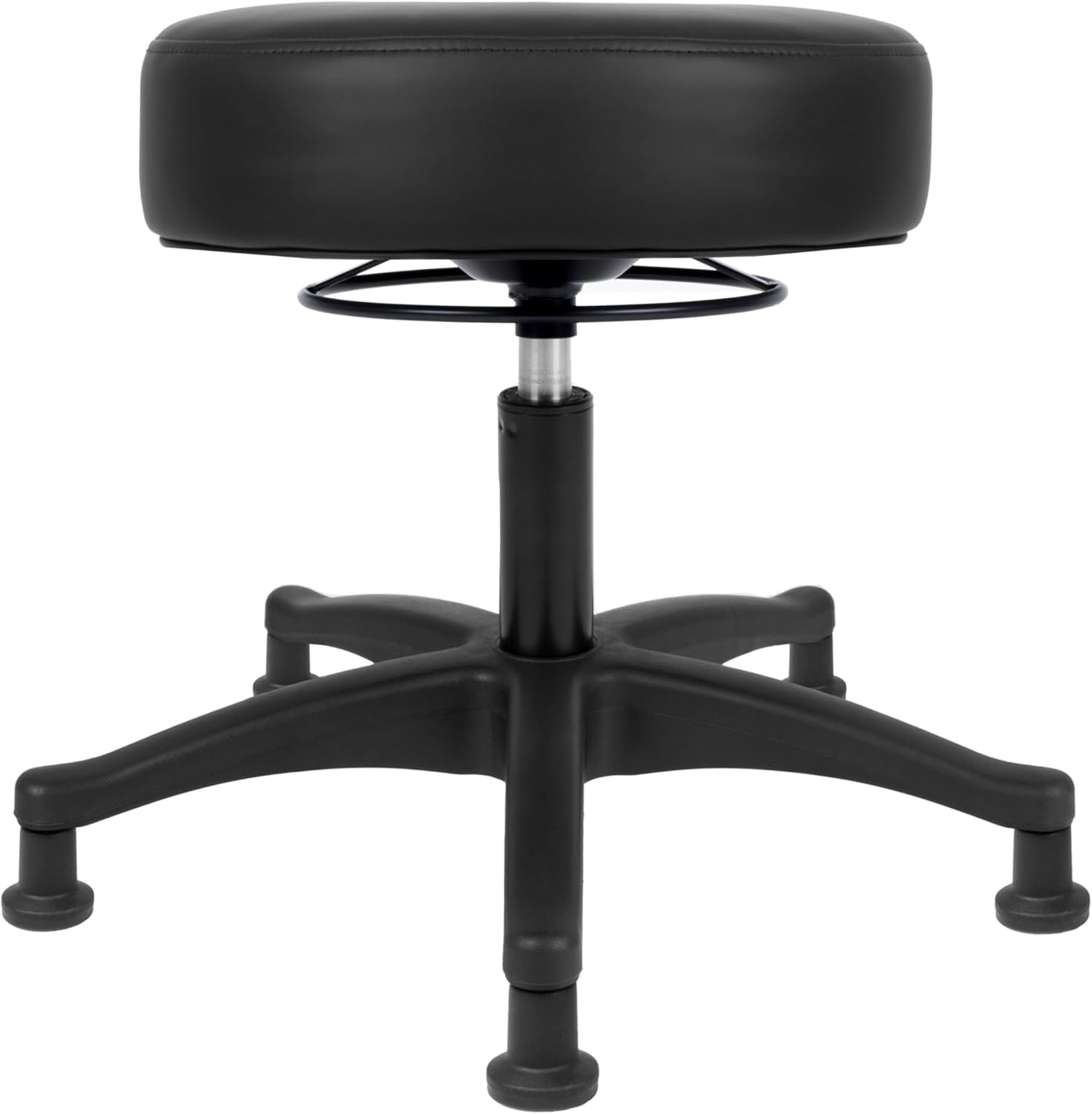 15" Black Table Height Adjustable All-Purpose Stool (Glide)