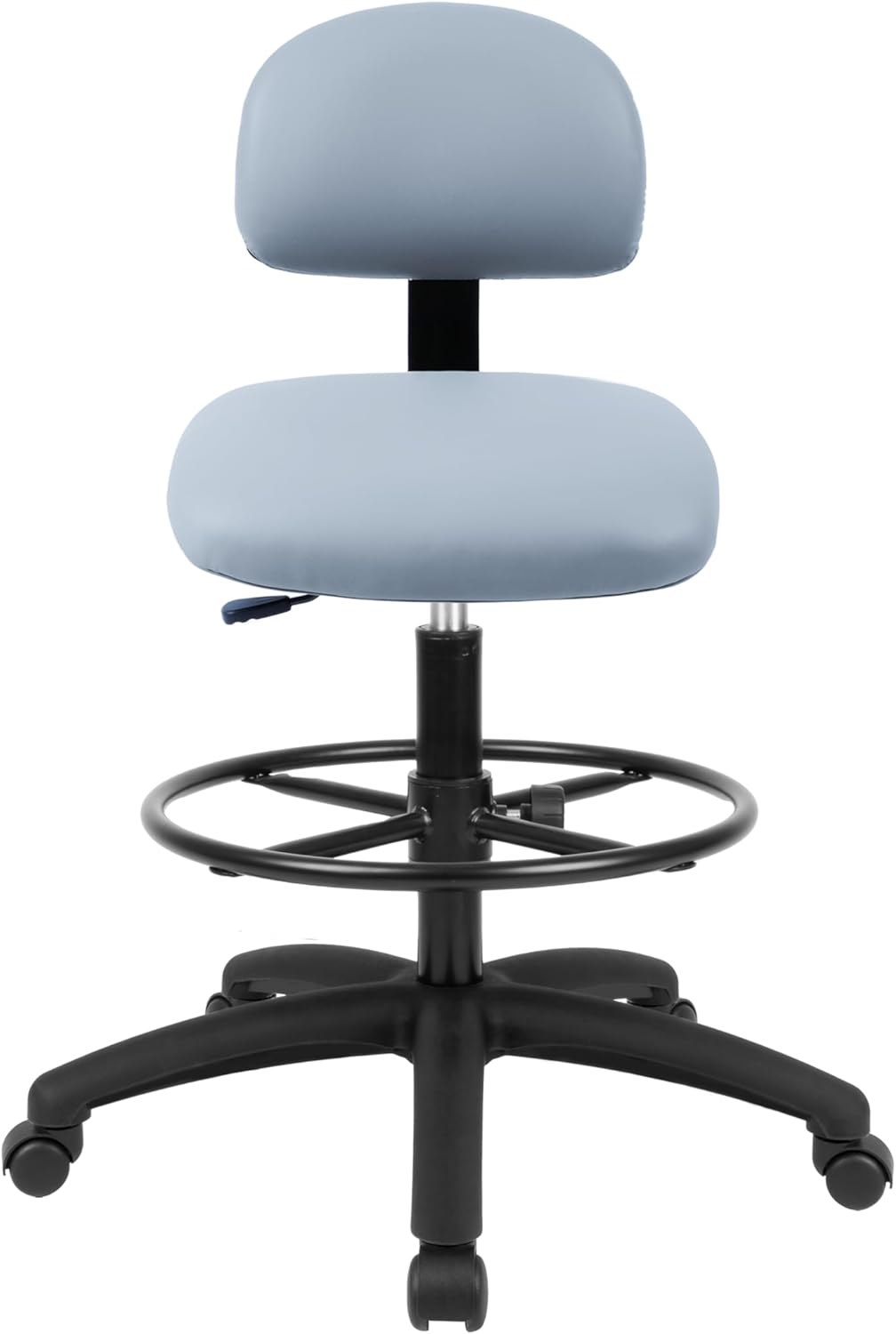 Tall Bench Height Grey Multi-Purpose Chair (Standard Caster)