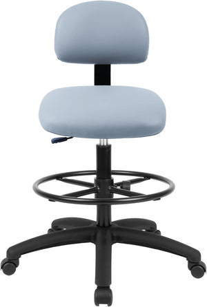 Tall Bench Height Grey Multi-Purpose Chair (Standard Caster)