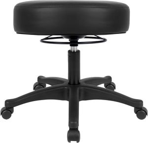 17" Black Table Height Adjustable All-Purpose Stool (Standard Caster)