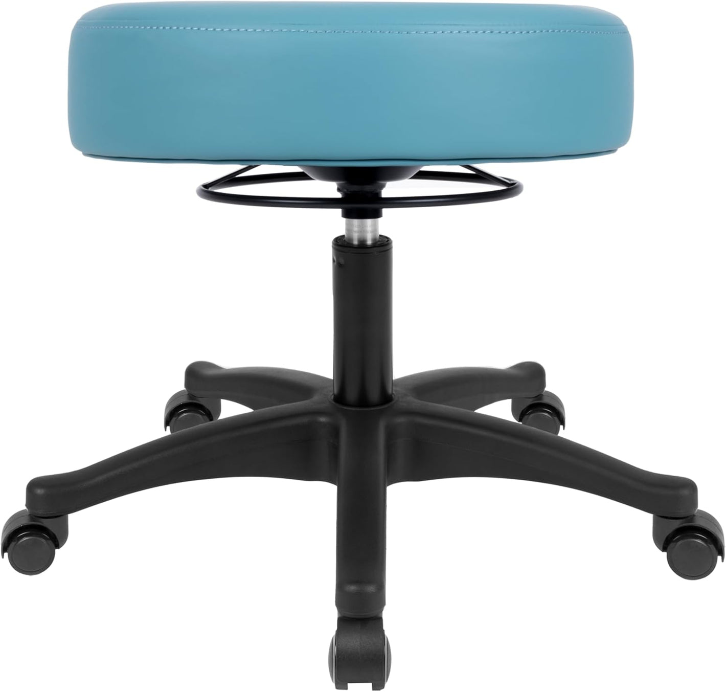 17" Blue Table Height Adjustable All-Purpose Stool (Self Brake Caster)