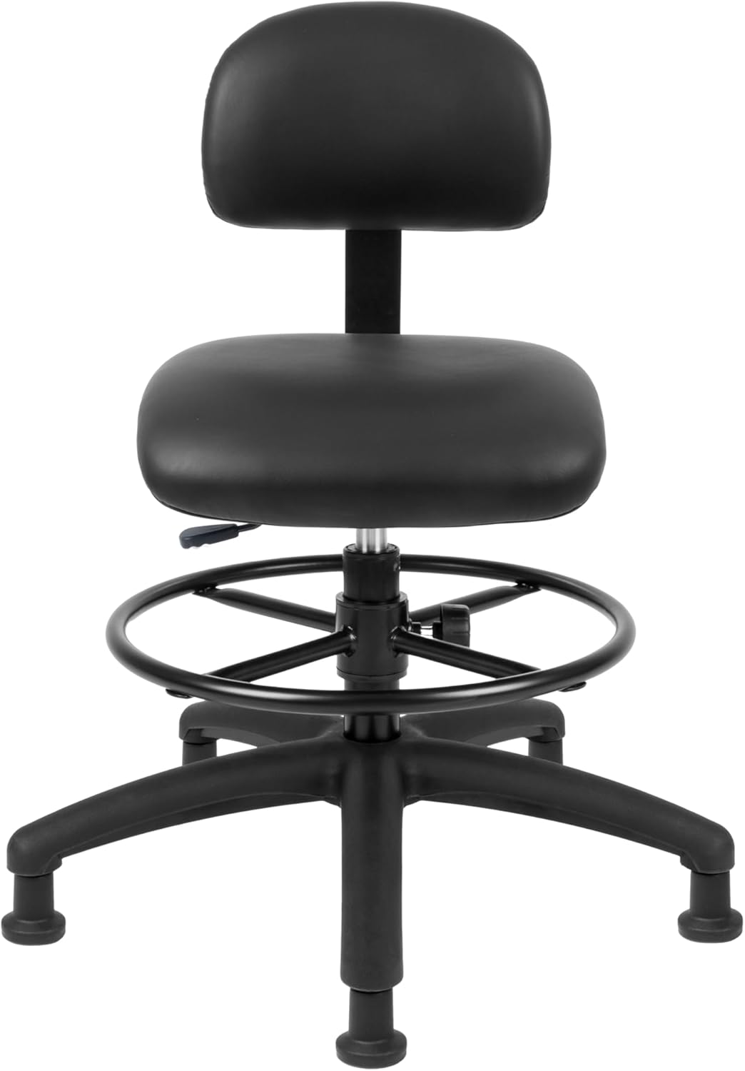 Med. Bench Height Black Multi-Purpose Drafting Chair (Glide)