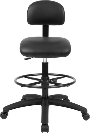Tall Bench Height Black Multi-Purpose Chair (Standard Caster)