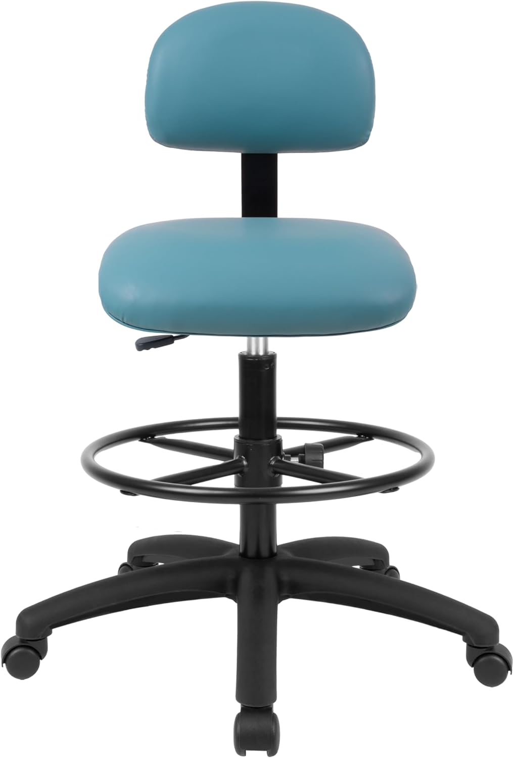 Tall Bench Height Blue Multi-Purpose Chair (Standard Caster)