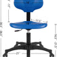 Deluxe Polyurethane Lab Stool Chair, 5" Adjustable Table Height, Heavy Duty, Blue (Blade Wheels)