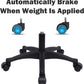 Table Height Black Multi-Purpose Medical Spa Drafting Stool (Self-Braking Caster)