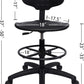 Deluxe Polyurethane 10" Adjustable Height Drafting Lab Stool Chair (Nylon Caster)