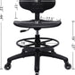 Deluxe Polyurethane 8" Adjustable Height Drafting Lab Stool Chair (Blade Wheels)