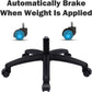 Table Height Blue Multi-Purpose Medical Spa Drafting Stool (Self-Braking Caster)