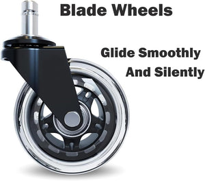 Table Height Blue Economical Multi-Purpose Chair (Blade Wheels)
