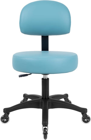 Table Height Blue Economical Multi-Purpose Medical Spa Drafting Stool (Blade Wheels)