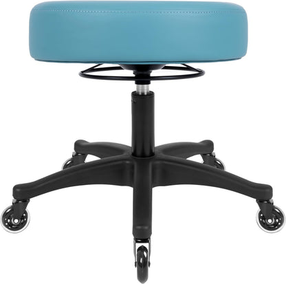 17" Blue Table Height Adjustable All-Purpose Stools (Blade Wheels)