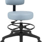 Med. Bench Height Grey Multi-Purpose Medical Spa Drafting Stool (Blade Wheels)