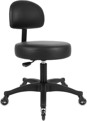 Table Height Black Economical Multi-Purpose Medical Spa Stool (Blade Wheels)