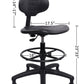 Deluxe Polyurethane 10' Adjustable Height Drafting Lab Stool Chair (Glide)