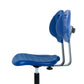 Deluxe Polyurethane Drafting Lab Stool Chair Blue (Nylon Caster)